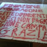 Protesta dipendenti Fondazione Mondragone