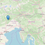 L’epicentro del terremoto a Claut (Pordenone) oggi 8 aprile 2020