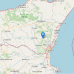 Epicentro del terremoto oggi M2.8 in Sicilia a Ragalna (Catania) alle 11:28 del 1 gennaio 23