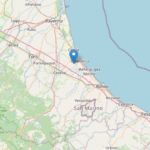 Epicentro Terremoto di magnitudo ML 3.5 del 22-01-2023 ore 09:38:46 (Italia) in zona: 4 km W Cesenatico (FC)