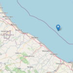 Epicentro Terremoto di magnitudo ML 3.5 del 04-01-2023 ore 16:55:17 (Italia) in zona: Costa Marchigiana Pesarese (Pesaro Urbino)