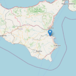 Epicentro del terremoto di magnitudo ML 2.6 del 10-01-2023 ore 10:17:10 (Italia) in zona: 5 km E Carlentini (SR)