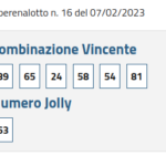 Combinazione vincente SuperEnalotto n.16 del 7-2-23: