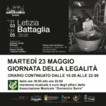Invito Giornata della legalità, 23 maggio, Palazzo delle Arti Beltrani, Trani (BT)